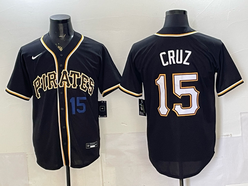 Men Pittsburgh Pirates #15 Cruz black Game 2026 Nike MLB Jersey 0528001->pittsburgh pirates->MLB Jersey